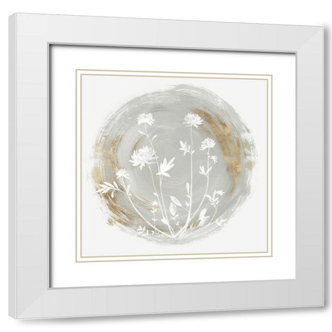 Wallflower Heart II White Modern Wood Framed Art Print with Double Matting by Watts, Eva