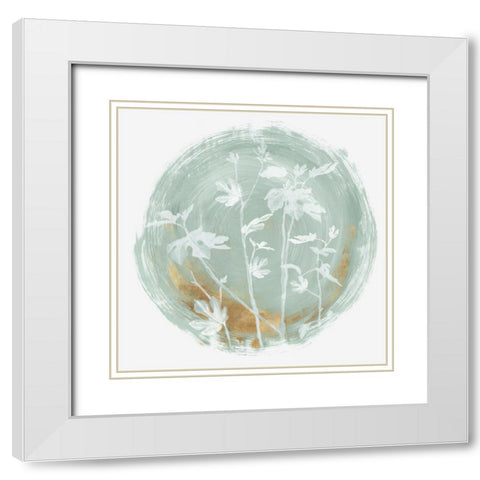 Wallflower Heart III White Modern Wood Framed Art Print with Double Matting by Watts, Eva