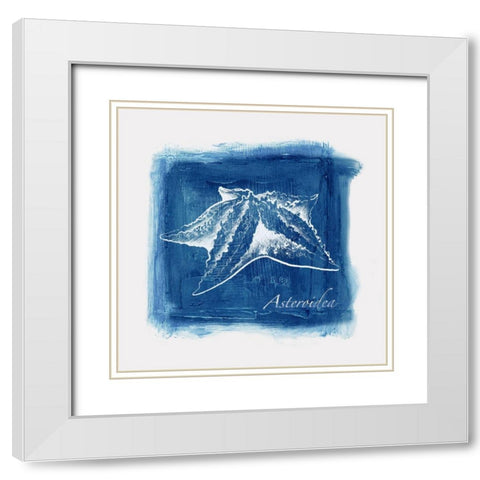 Calm Blue Ocean II White Modern Wood Framed Art Print with Double Matting by Watts, Eva