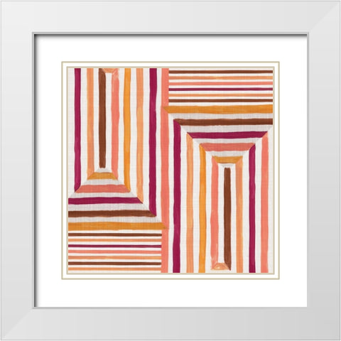 Mayan Labyrinth I   White Modern Wood Framed Art Print with Double Matting by Watts, Eva