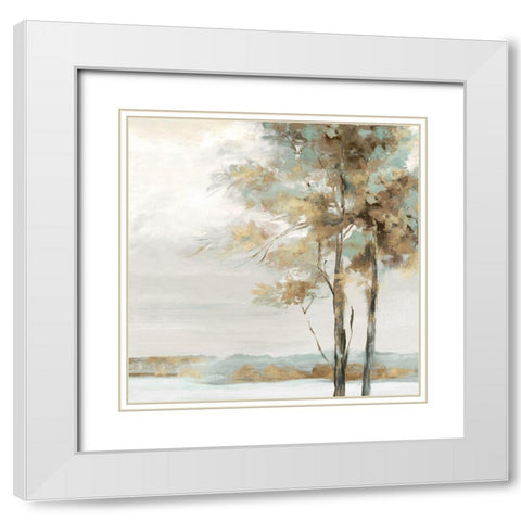 Countryside Hues  White Modern Wood Framed Art Print with Double Matting by Watts, Eva