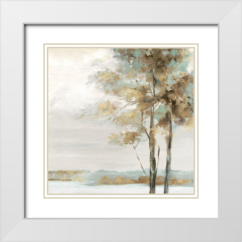 Countryside Hues  White Modern Wood Framed Art Print with Double Matting by Watts, Eva