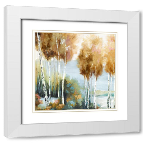 Forest Peak  White Modern Wood Framed Art Print with Double Matting by Watts, Eva