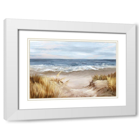 Untouched Beach  White Modern Wood Framed Art Print with Double Matting by Watts, Eva