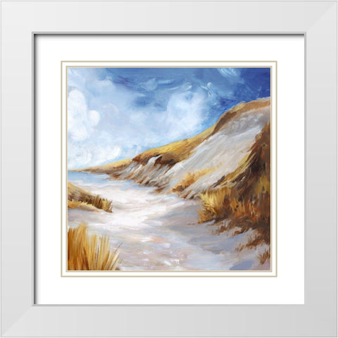 Wish I was There  White Modern Wood Framed Art Print with Double Matting by Watts, Eva