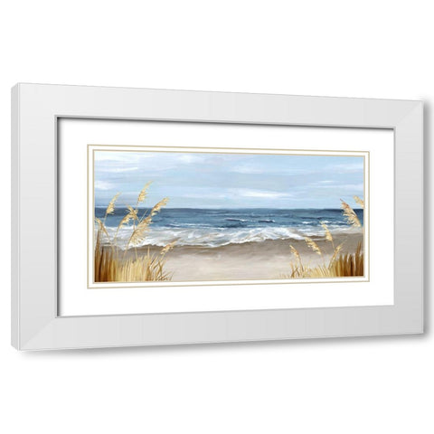 Untouched Beach Grass White Modern Wood Framed Art Print with Double Matting by Watts, Eva