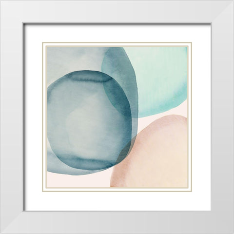 Soft Rocks I  White Modern Wood Framed Art Print with Double Matting by Watts, Eva