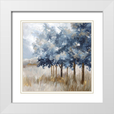 Quiet Golden Fall  White Modern Wood Framed Art Print with Double Matting by Watts, Eva