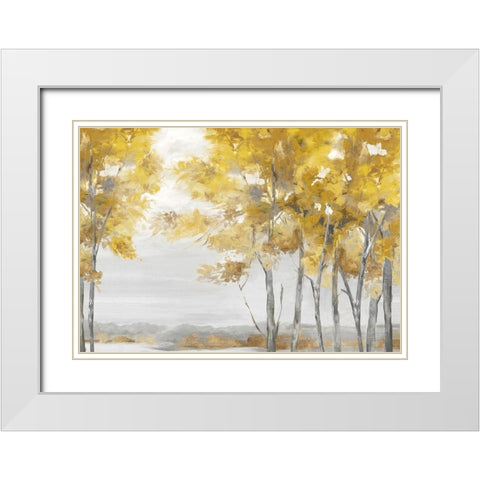 Selfless Yellow White Modern Wood Framed Art Print with Double Matting by Watts, Eva