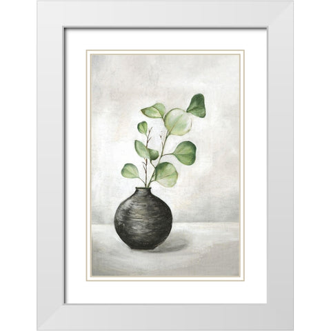 Quiet Zen II White Modern Wood Framed Art Print with Double Matting by Watts, Eva