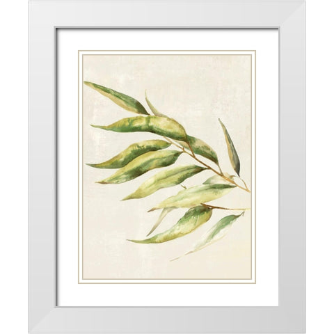 Willow Branch II White Modern Wood Framed Art Print with Double Matting by Watts, Eva