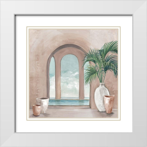 Blissful Heaven  White Modern Wood Framed Art Print with Double Matting by Watts, Eva