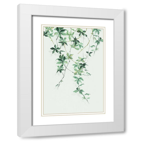 Enchanting Vine White Modern Wood Framed Art Print with Double Matting by Watts, Eva