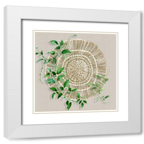 Wicker Vine I  White Modern Wood Framed Art Print with Double Matting by Watts, Eva