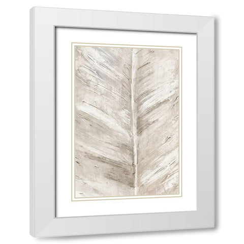 Leaf Overlay II White Modern Wood Framed Art Print with Double Matting by Watts, Eva