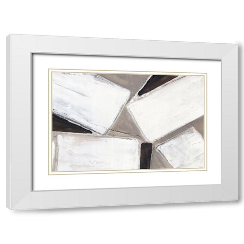 Modern Alternation I  White Modern Wood Framed Art Print with Double Matting by Watts, Eva