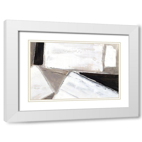 Modern Alternation II White Modern Wood Framed Art Print with Double Matting by Watts, Eva