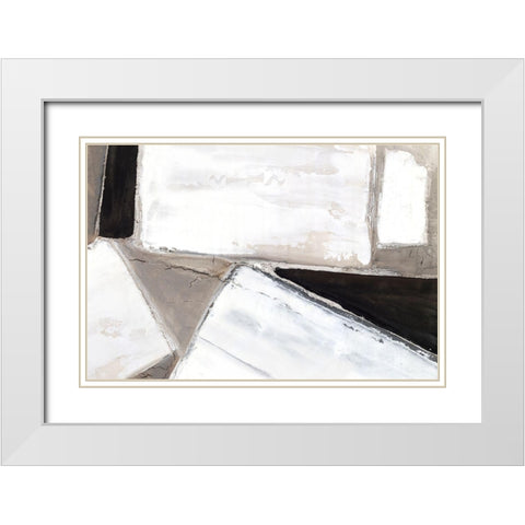 Modern Alternation II White Modern Wood Framed Art Print with Double Matting by Watts, Eva