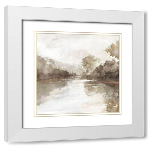 Fall Nature  White Modern Wood Framed Art Print with Double Matting by Watts, Eva