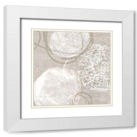 Natural Vibe II White Modern Wood Framed Art Print with Double Matting by Watts, Eva