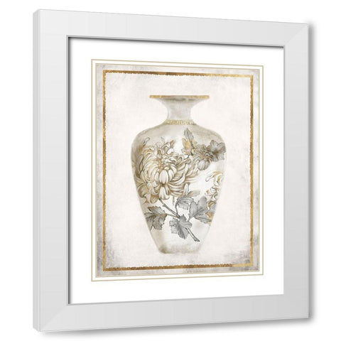 Priceless Vase II White Modern Wood Framed Art Print with Double Matting by Watts, Eva