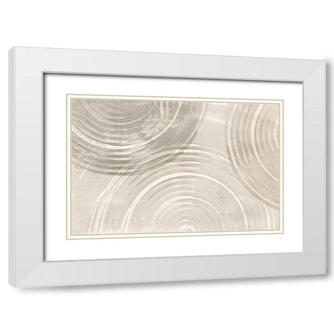 Rainbow Neutral White Modern Wood Framed Art Print with Double Matting by Watts, Eva