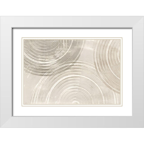 Rainbow Neutral White Modern Wood Framed Art Print with Double Matting by Watts, Eva