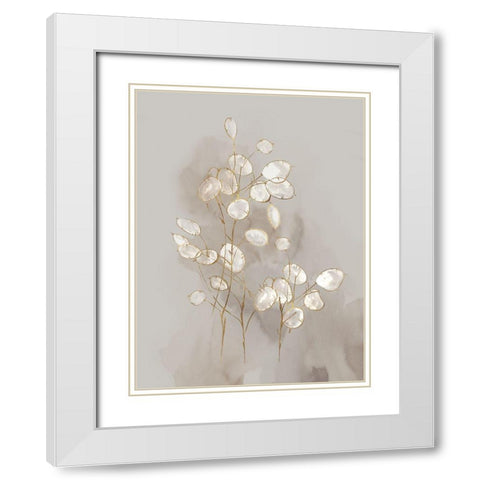 Transparent II White Modern Wood Framed Art Print with Double Matting by Watts, Eva