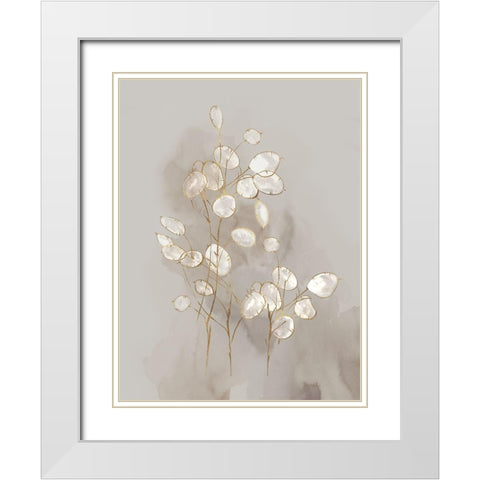 Transparent II White Modern Wood Framed Art Print with Double Matting by Watts, Eva