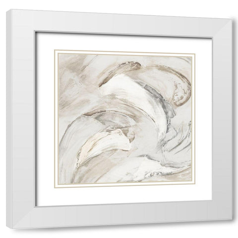 Ripples of Wave I  White Modern Wood Framed Art Print with Double Matting by Watts, Eva