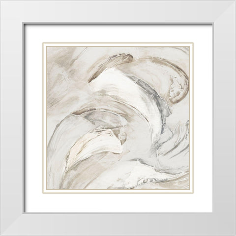 Ripples of Wave I  White Modern Wood Framed Art Print with Double Matting by Watts, Eva