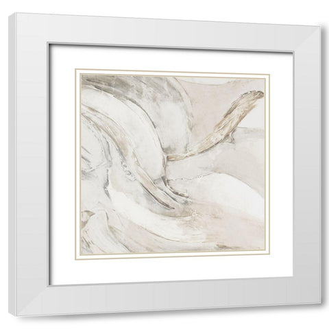 Ripples of Wave II White Modern Wood Framed Art Print with Double Matting by Watts, Eva