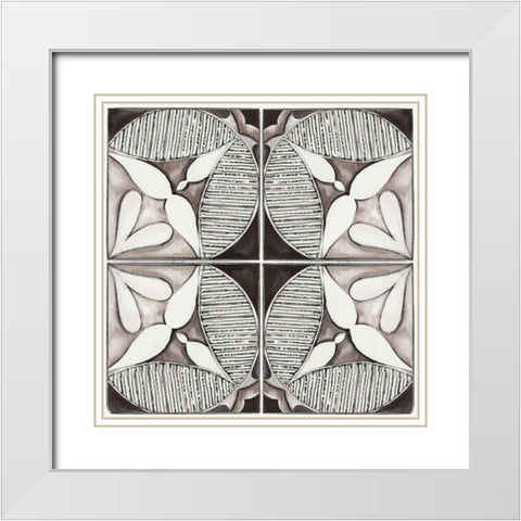 Decorative Tile II  White Modern Wood Framed Art Print with Double Matting by Watts, Eva