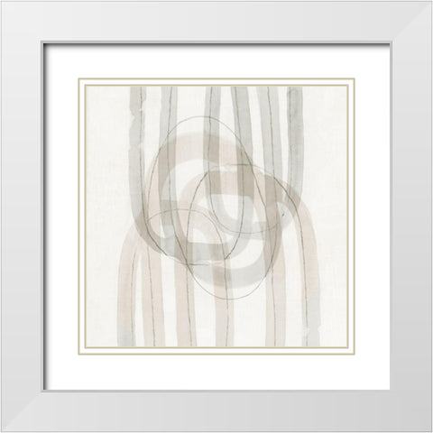 Modern Twist I  White Modern Wood Framed Art Print with Double Matting by Watts, Eva