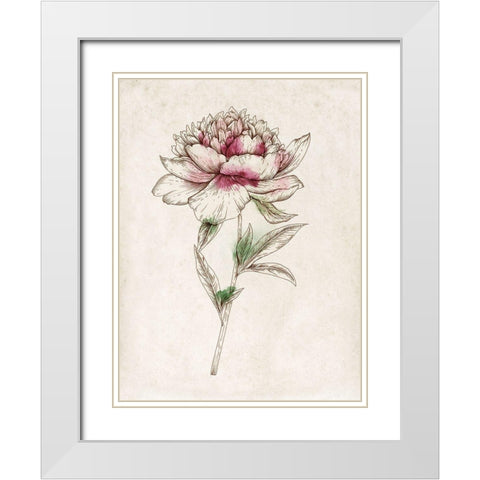 Sophistication I  White Modern Wood Framed Art Print with Double Matting by Watts, Eva