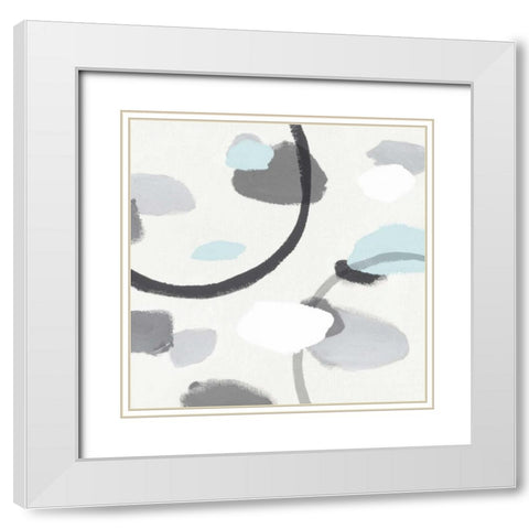 Grey I White Modern Wood Framed Art Print with Double Matting by Isabelle Z