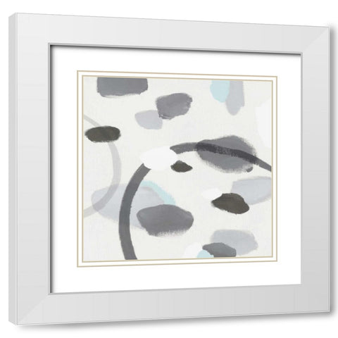 Grey II White Modern Wood Framed Art Print with Double Matting by Isabelle Z