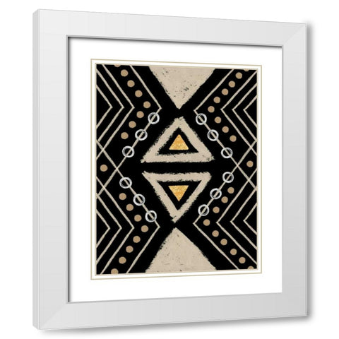 Motif I White Modern Wood Framed Art Print with Double Matting by Isabelle Z