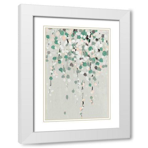 Blossom White Modern Wood Framed Art Print with Double Matting by Isabelle Z