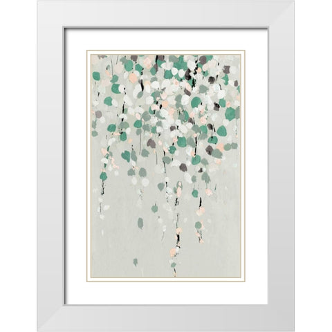 Blossom White Modern Wood Framed Art Print with Double Matting by Isabelle Z
