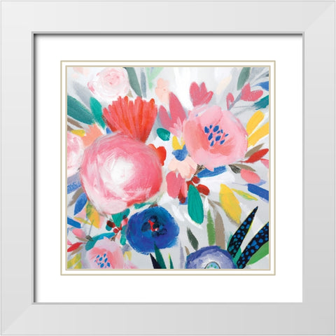 Circular Colour Palette III White Modern Wood Framed Art Print with Double Matting by Isabelle Z