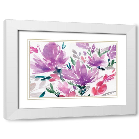 Purplicious White Modern Wood Framed Art Print with Double Matting by Isabelle Z