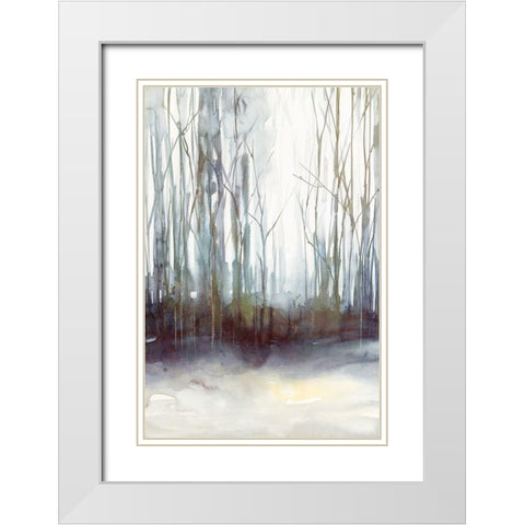 Winter Storm White Modern Wood Framed Art Print with Double Matting by Isabelle Z