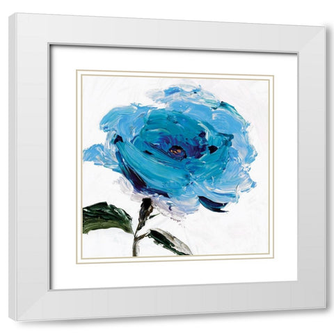 Sherry I  White Modern Wood Framed Art Print with Double Matting by Isabelle Z