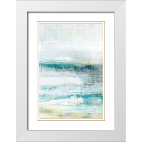 Waverly I White Modern Wood Framed Art Print with Double Matting by Isabelle Z
