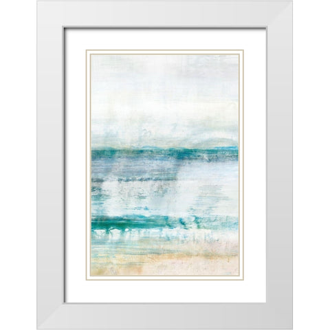 Waverly II White Modern Wood Framed Art Print with Double Matting by Isabelle Z