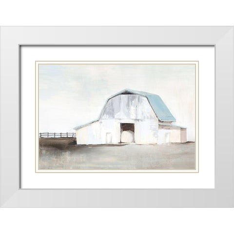 By The Barn I  White Modern Wood Framed Art Print with Double Matting by Isabelle Z
