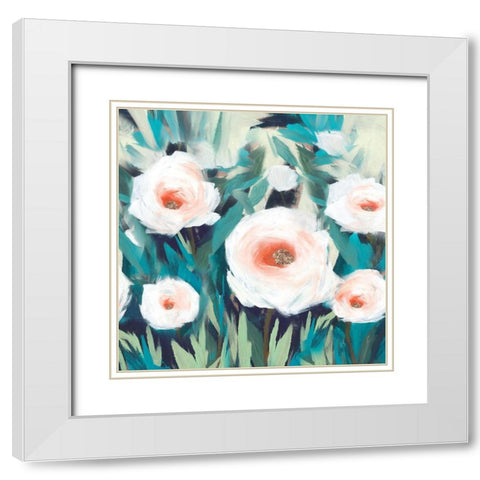 By the Leaves White Modern Wood Framed Art Print with Double Matting by Isabelle Z