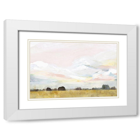Views I White Modern Wood Framed Art Print with Double Matting by Isabelle Z