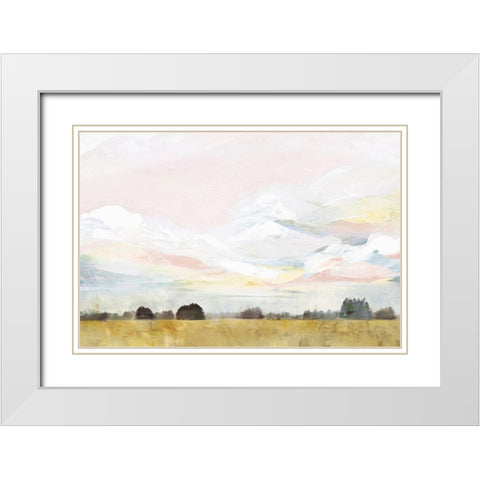 Views I White Modern Wood Framed Art Print with Double Matting by Isabelle Z